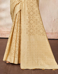 Ashavali Bandhej Saree Macaron Yellow (KV/V3)