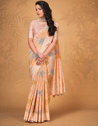 Kaasta Cotton Saree Orange (KV/V14)