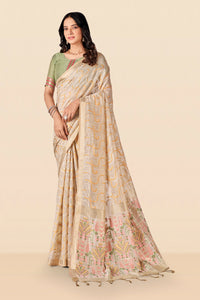 Zaika Cotton In Beige And Yellow