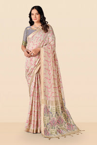 Zaika Cotton In Beige And Pink