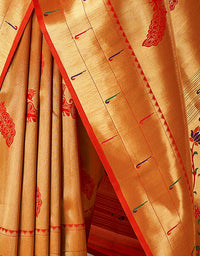 Pashu Silk Zari Silk Amber