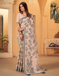 Kotton Vastra Akarshan Saree Peach (KV/V7)