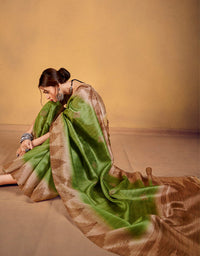 Andaz Cotton Saree Pear Green (CC/V2)