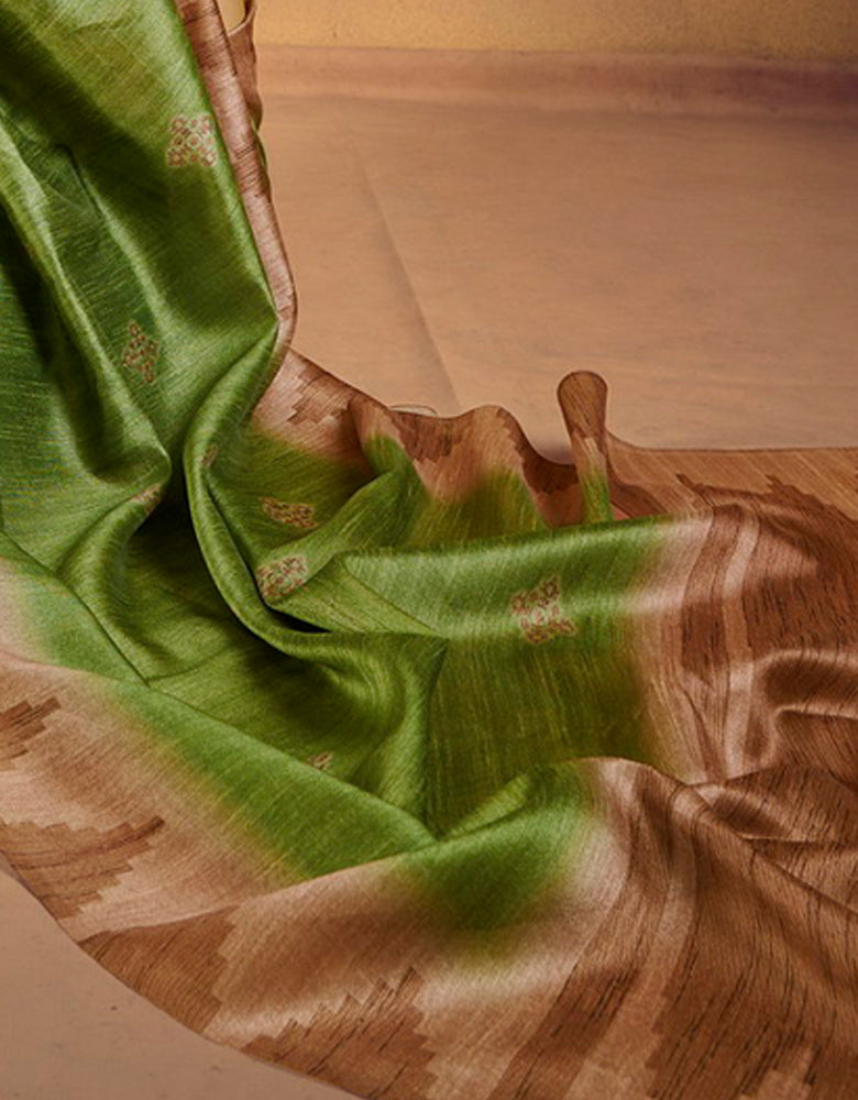 Andaz Cotton Saree Pear Green (CC/V2)