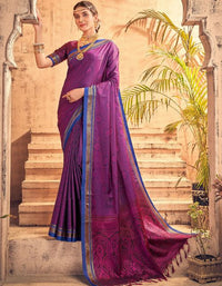 Rajgharana Khun Saree Violet