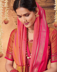 Rajkanya Khun Saree Baby Pink