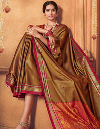 Rajkanya Khun Saree Mustard