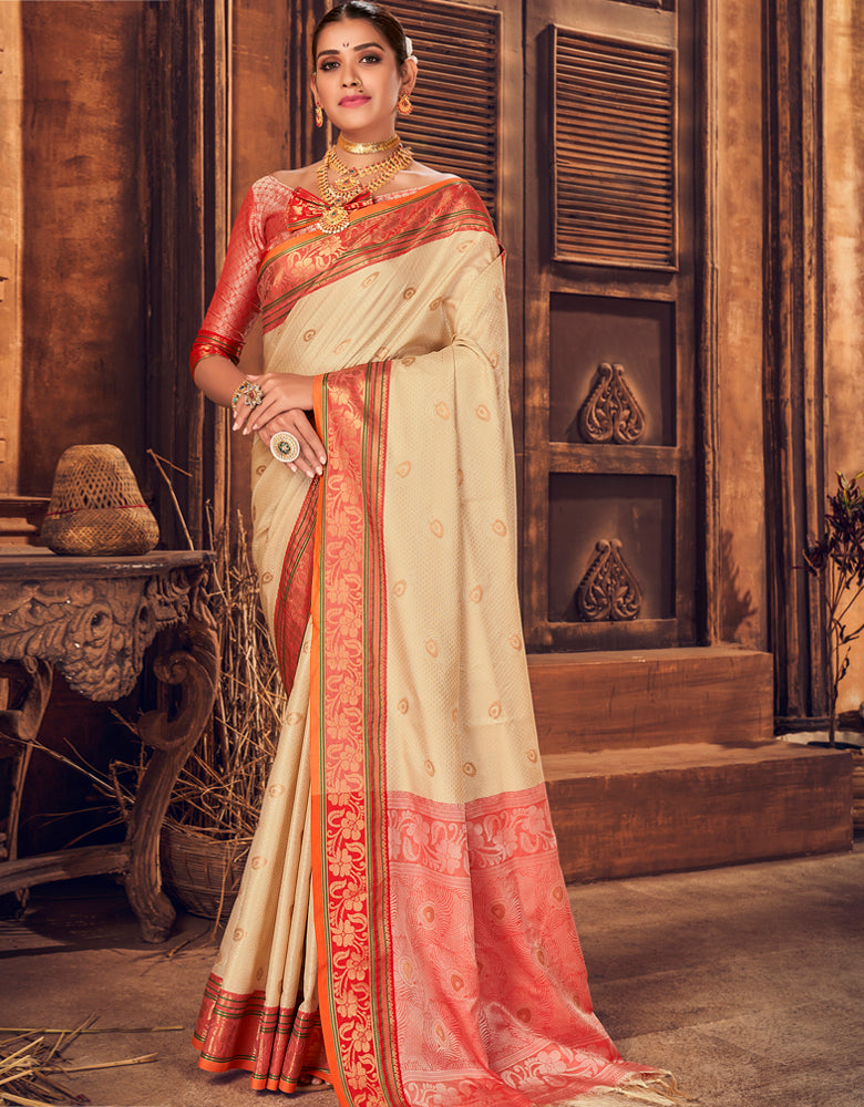 Rajmani Khun Saree Cream