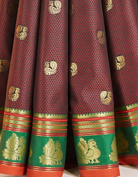 Rajmayuri Khun Saree Maroon