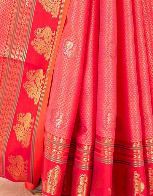 Rajmayuri Khun Saree Pink