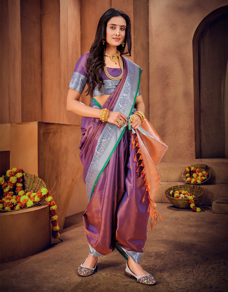 Rajsheela Khun Saree Purple