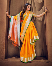 Rajsheela Khun Saree Yellow