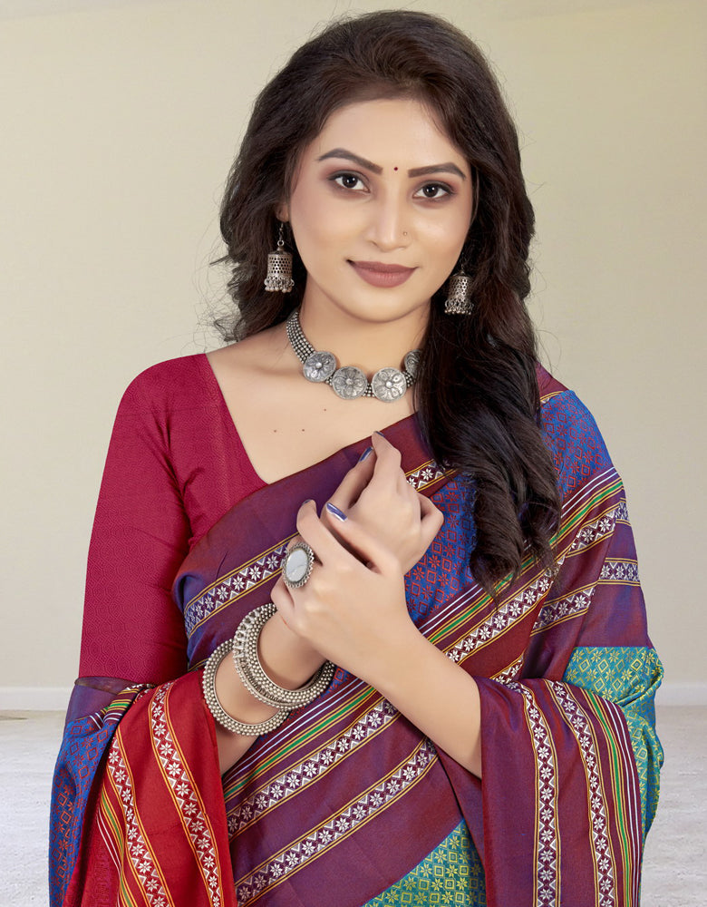 Rajshree Khun Saree Purple