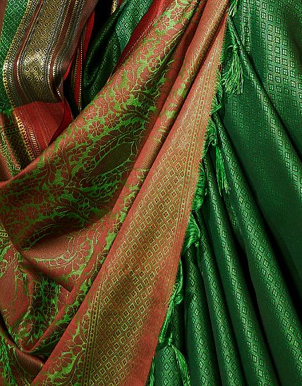 Rajtilak Khun Saree Green