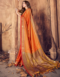 Rajtilak Khun Saree Orange