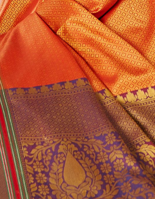 Rajtilak Khun Saree Orange