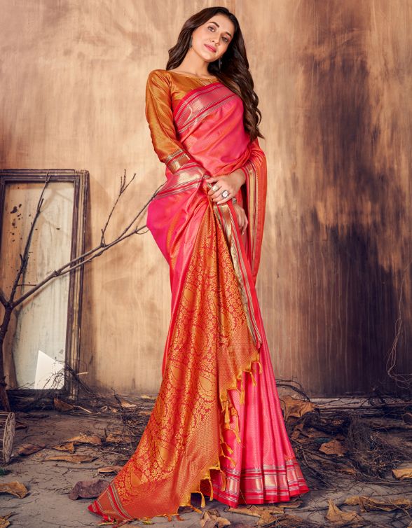 Rajtilak Khun Saree Pink