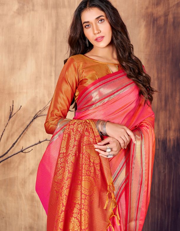 Rajtilak Khun Saree Pink