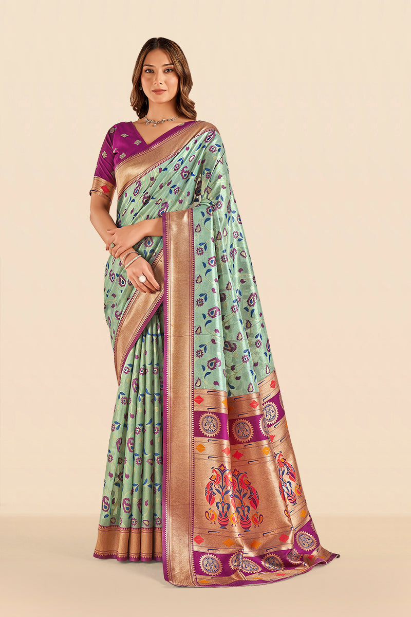 Rangini Silk in Teal