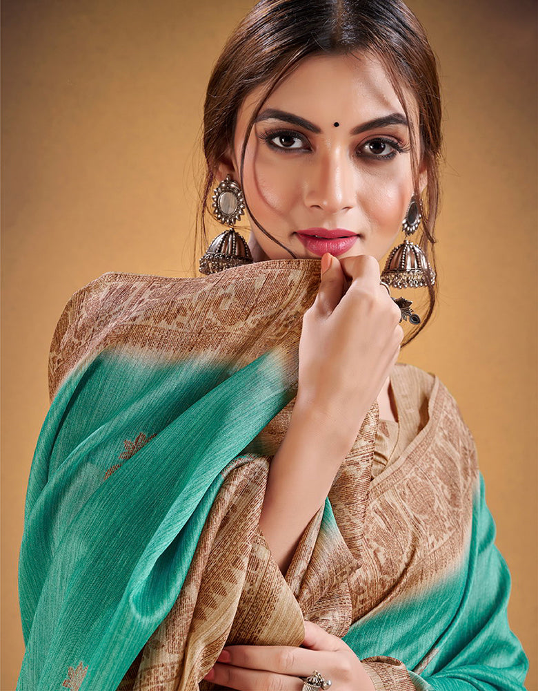 Andaz Cotton Saree Sea Green (CC/V2)