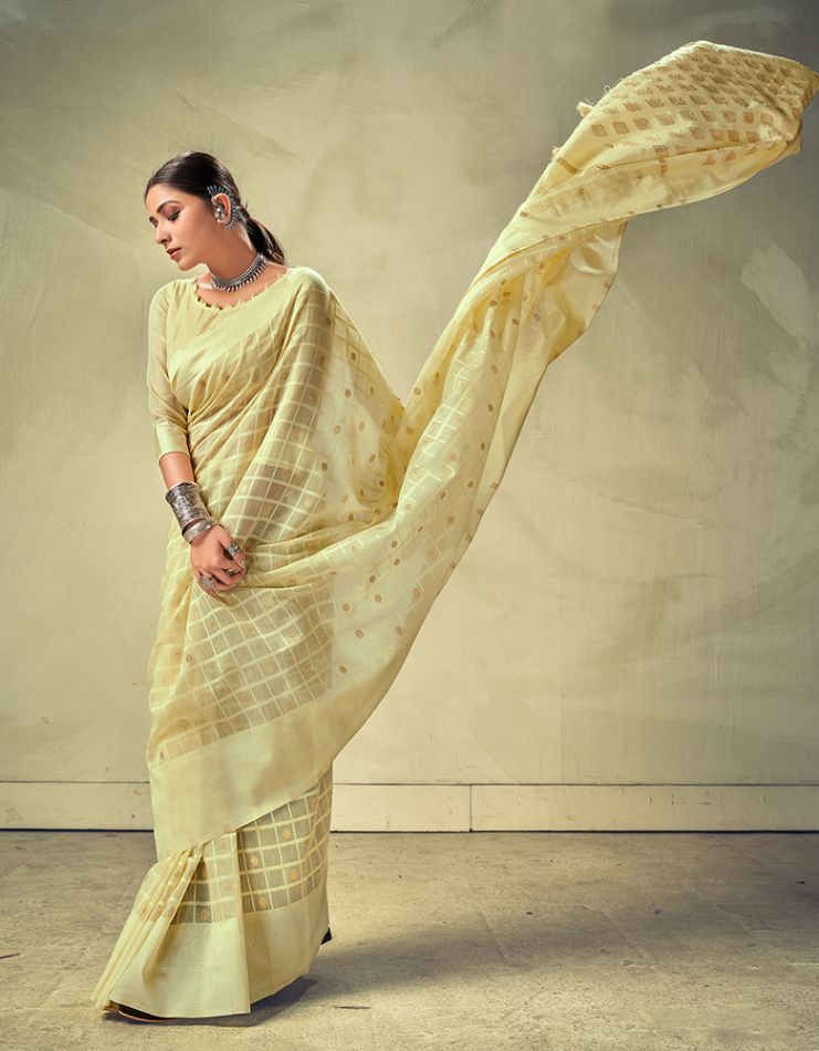 Sur Mantra Cotton Saree Beige