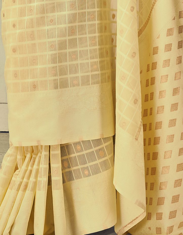 Sur Mantra Cotton Saree Beige