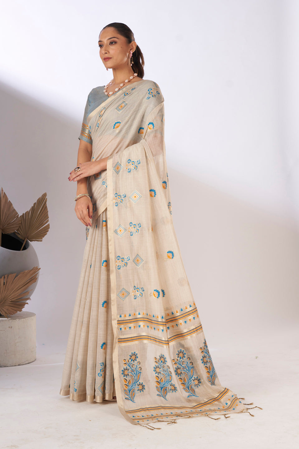 Barkha Cotton In Sky Blue