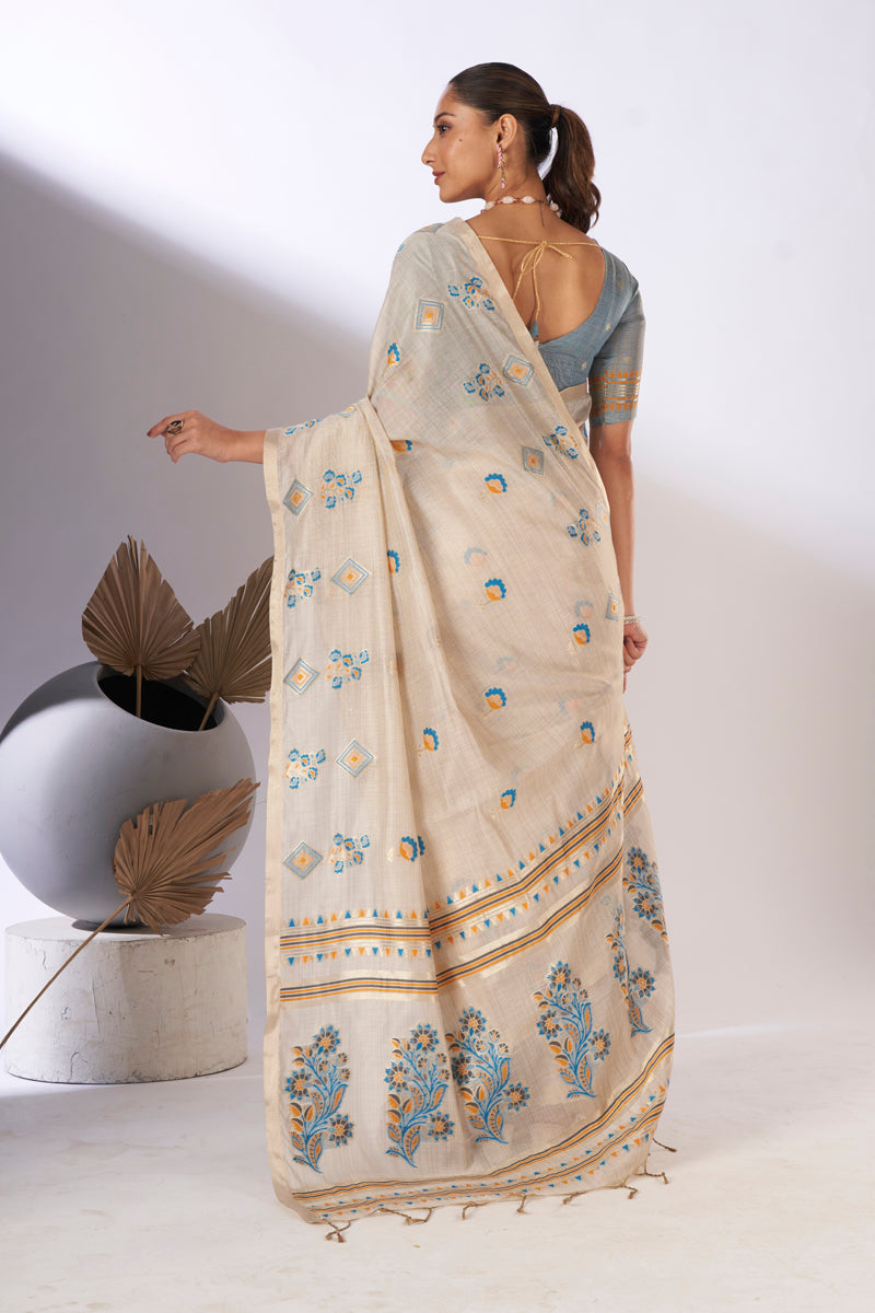 Barkha Cotton In Sky Blue