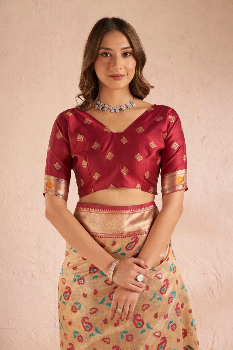 Rangini Silk in Beige