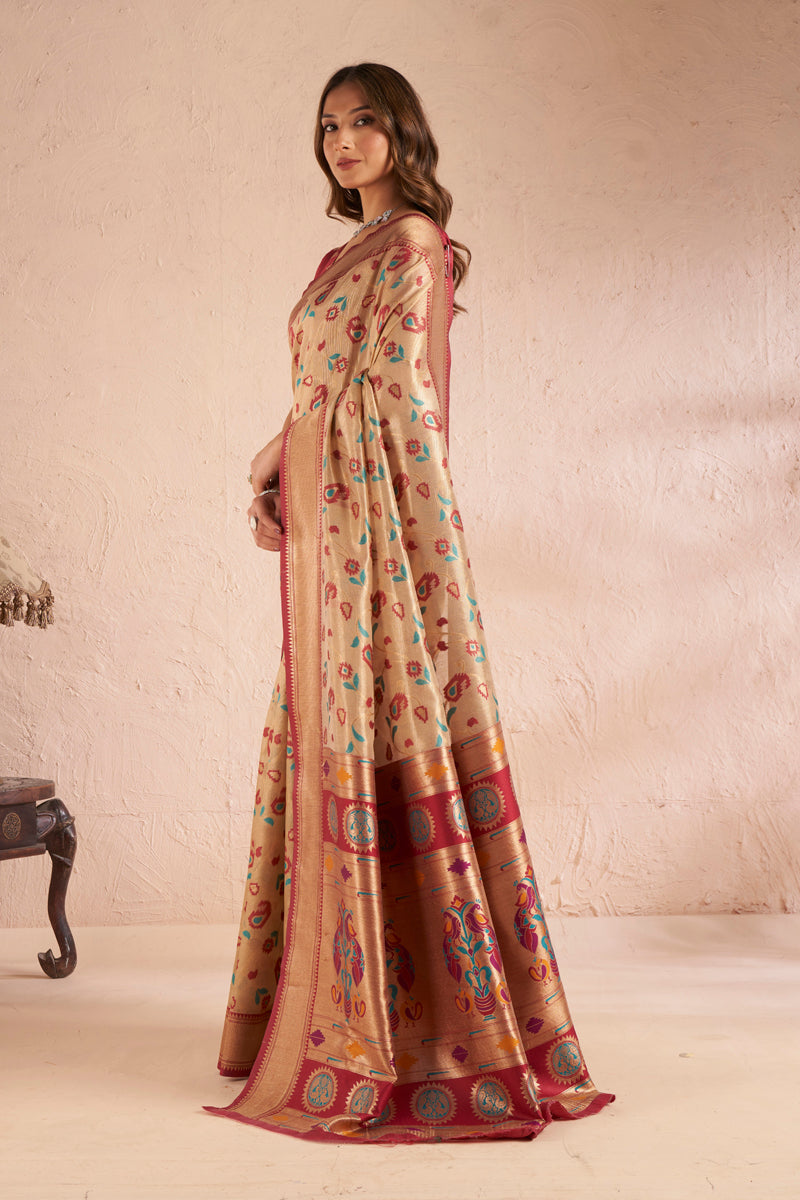 Rangini Silk in Beige