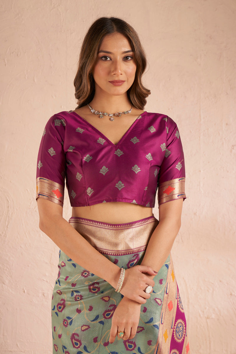 Rangini Silk in Teal