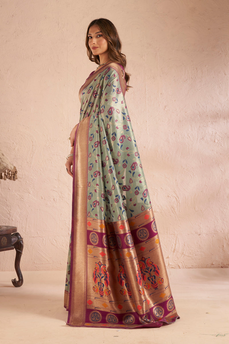 Rangini Silk in Teal