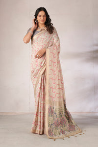 Zaika Cotton In Beige And Pink