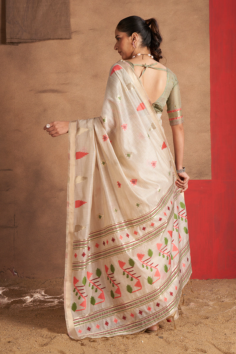 Aastha Cotton In Dark Pink And Green