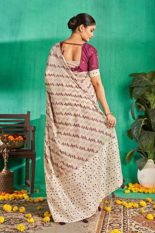 Twara Cotton in Purple