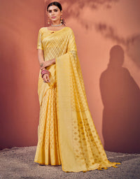 Sur Mantra Cotton Saree Yellow (KV/V2)