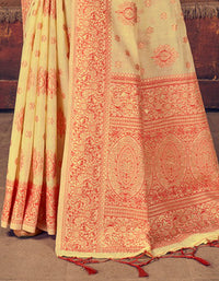 Malhari Cotton Saree Yellow (KV/V6)