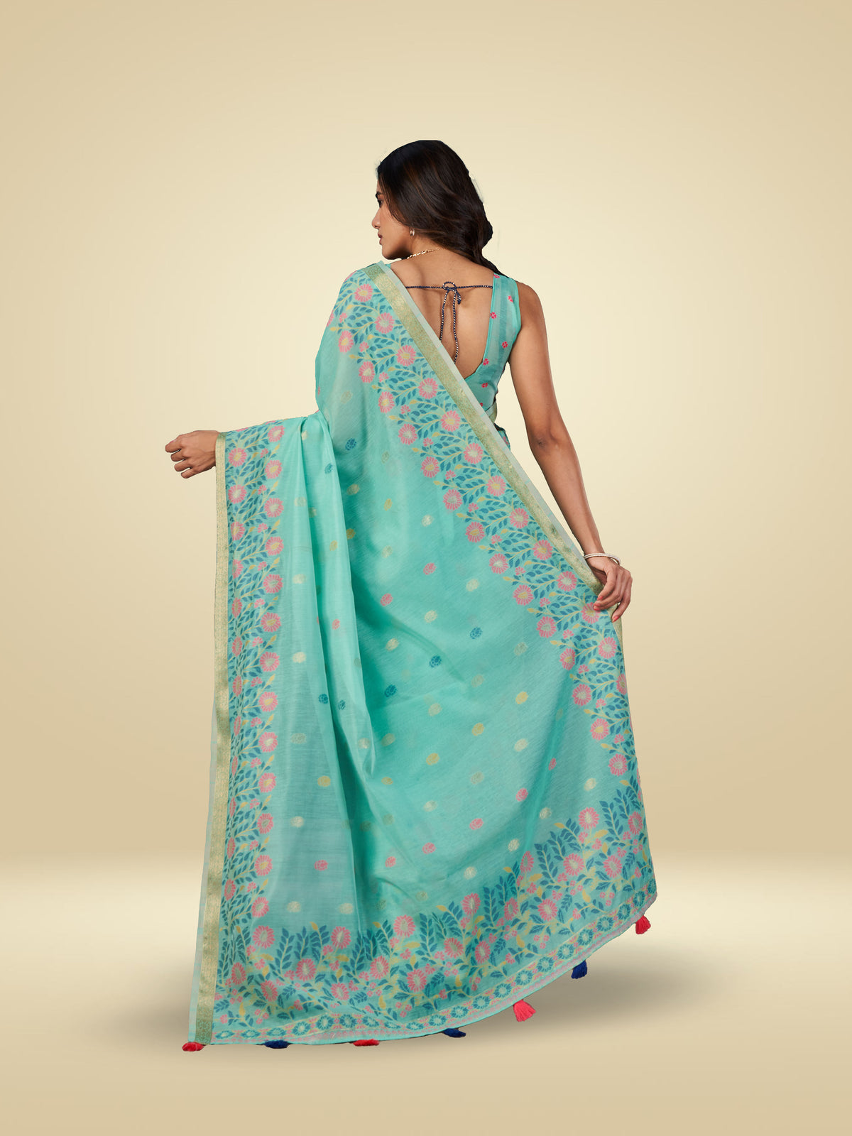 Mahira Cotton Aqua Blue