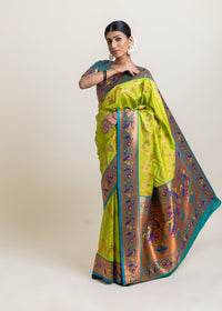 Nirali Silk Saree Lime Green