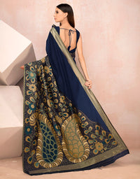 Zoya Cotton Saree Symphony Blue