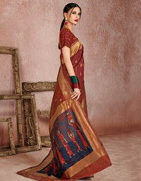 Kaya Cotton Saree Earthy Brown