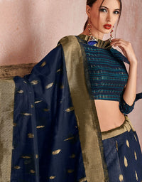 Kaya Cotton Saree Symphony Blue