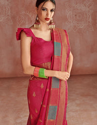 Kaya Cotton Saree Jazzy Pink