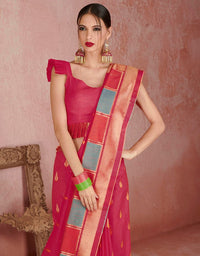 Kaya Cotton Saree Jazzy Pink