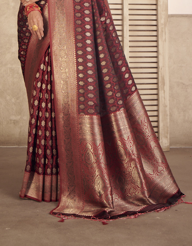 Kabini Banarasi Silk Saree Red
