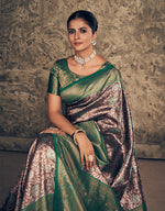 Kanjari Banarasi Silk Saree Green