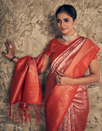 Kanjari Banarasi Silk Saree Red