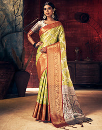 Nirvana Kanjivaram Silk Saree Green (V2)