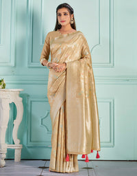 The Holy Vastra Silk Saree Beige