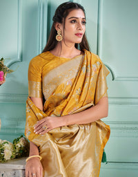 The Holy Vastra Silk Saree Yellow